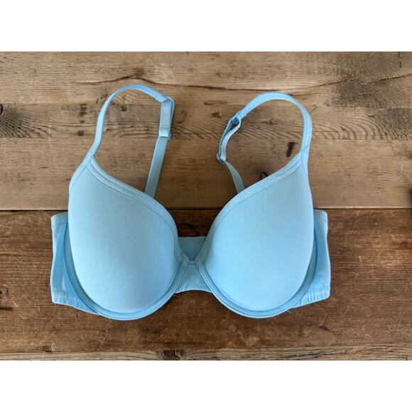 Copied - Victoria's Secret Pool Blue 38D T-Shirt Lightly Lined Demi Bra VS - Picture 1 of 2